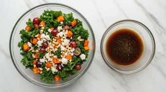 Massage Kale & Make Dressing