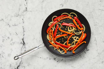 Cook veggies and make dill yogurt