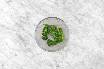 Steam the baby broccoli