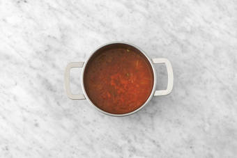 Make the kimchi broth