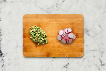 Make dressing and finish prep