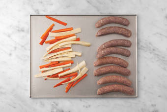 Roast the Sausages and Veg