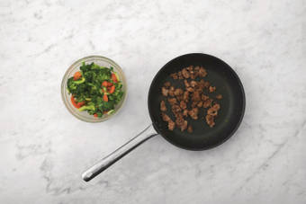 Cook the veggies & pork