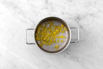 Cook veggies and prep shrimp 