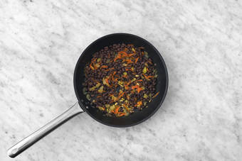 Start the bean topping