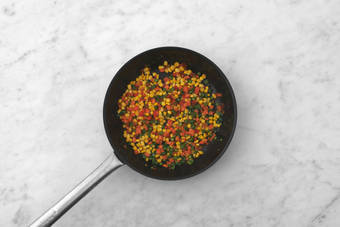 Cook the veggie confetti