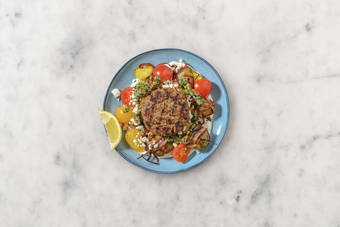 Patties braten & Anrichten