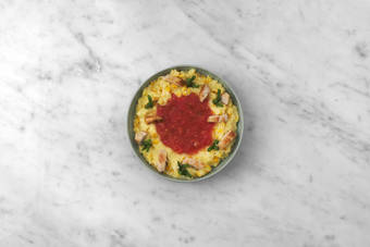 Chicken-Park anrichten