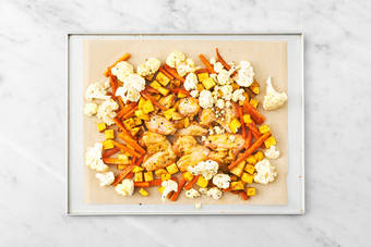 Poulet & Gemüse rösten