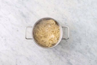 Cook the egg noodles