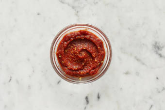 Prep and make harissa paste