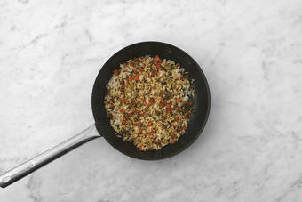 Finish the herby rice