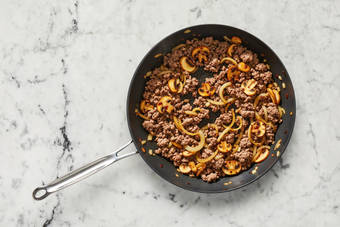 Finish cooking meat and veggies