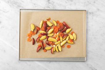 Roast potatoes and carrots
