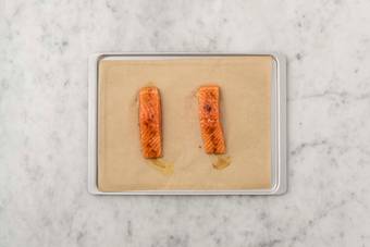 Roast salmon