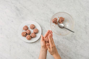 Prep the meatballs