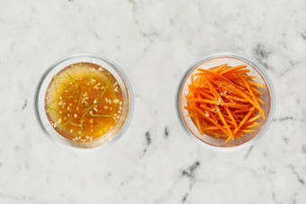 Make nuoc cham sauce and marinate carrots