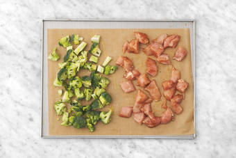 Rosta kyckling och broccoli