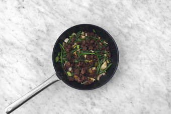 Stek färs och grönsaker