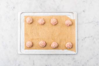 Prep and cook chicken meatballs