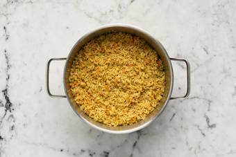 Cook rice and start prep