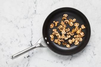 Prep and cook mushrooms