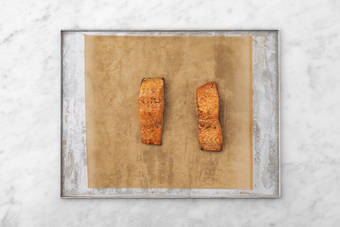 Bake the Salmon and Gyozas