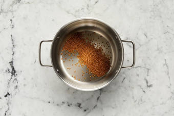 Toast sesame and start prep