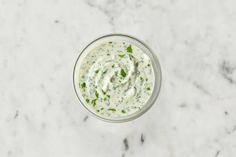 Make yogurt-cilantro sauce
