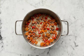 Start veggies and rice