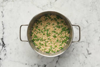 Prep and cook orzo
