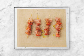 Skewer the Chicken and Prawns