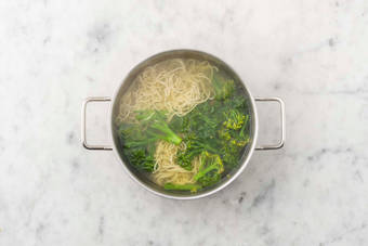 Cook the Noodles and Veg