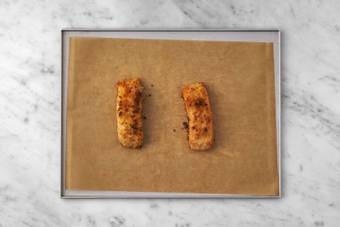 Prep and roast salmon