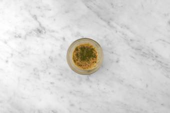 Make dressing and prep chicken