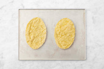 Bake garlic flatbreads