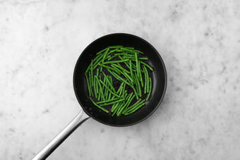 Steam-Fry the Beans