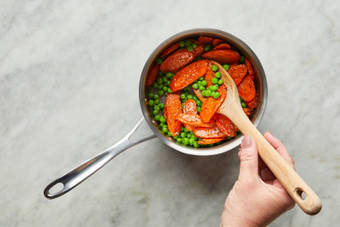 Glaze Peas & Carrots
