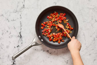 Mix Sauce & Cook Veggies