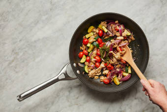 Cook Chicken & Veggies