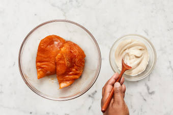 Season Chicken & Mix Mayo