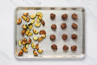 Roast Meatballs & Zucchini