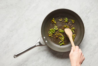 Cook Green Pepper