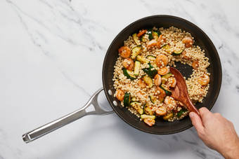 Cook Zucchini & Shrimp 