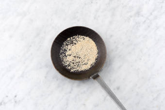 Cook the sesame seeds