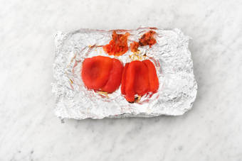 Peel back the charred skin