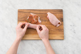 Putenrouladen vorbereiten