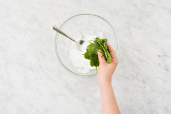 für den cremigen spinat