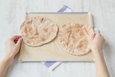 Lay out the Lebanese bread