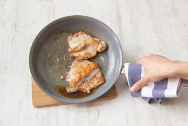 Cook the pork steaks in a pan